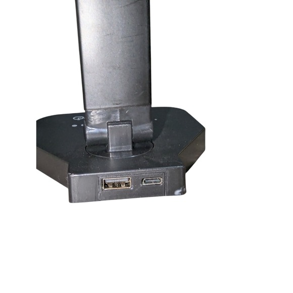 BLACK LED Desk Lamp Dimmable‎ Table Lamp Reading Lamp with USB Charging Port - Picture 4 of 6